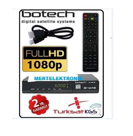 Botech Bs5000 Hd Kasalı Skart Girişli Uydu Alıcısı, Tüplü Tv Ye Uygun