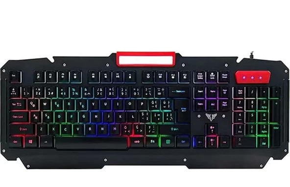 Everest KB-R800 METAFOR Usb Kablolu Gökkuşağı Aydınlatmalı Metal Yüzey Gaming Q Klavye