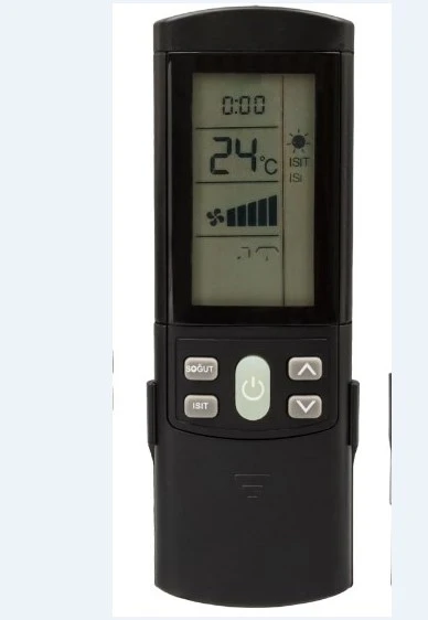 Vestel Flora Doğa Inverter 9 12 18 22 24 A++ Klima Kumandası, Siyah
