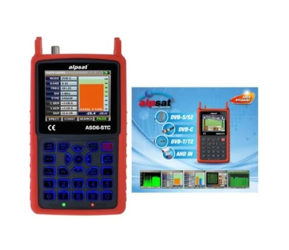 Alpsat As06stc-Ahd Satfinder 6 Görüntülü Uydu Ve Kamera Yön Bulucu Ve Taşıma Çanta Hediye