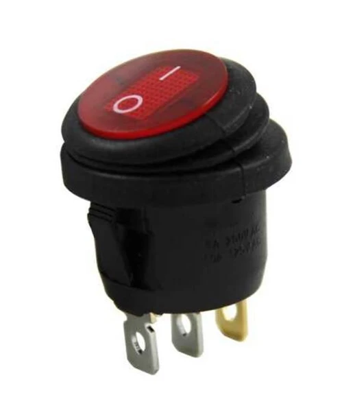IC-131W YUVARLAK 220 VOLT IŞIKLI SU GEÇİRMEZ ON/OFF ANAHTAR