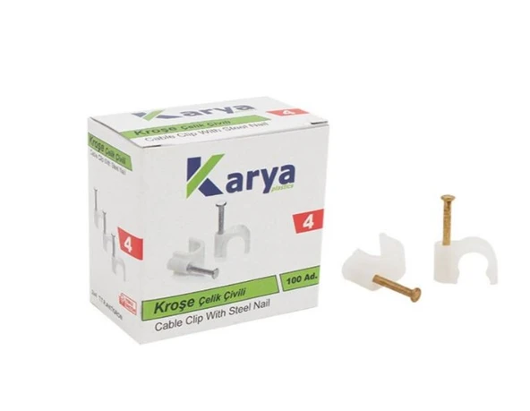 KARYA 0 NUMARA 4 MM KROŞE (100'LÜ PAKET)(0.75 YASSI KABLOLAR İÇİN) ürün görseli