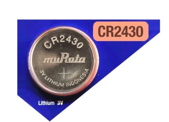 Murata Cr2430 Lithium 3v Pil,  Cr2430 2430/Dl2430 Boy Lityum Düğme Pil, 3 Volt, Tekli Kart