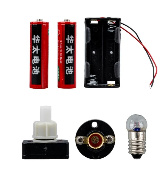 POWERMASTER OKUL İÇİN KUTULU DENEY SETİ (PİL YUVASI+DUY+AMPUL+ANAHTAR+PİL)