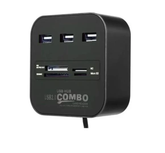 HADRON HDX7006 USB HUB COMBO 3 USB + MS + SD + M2 + TF 7IN1 SİYAH ürün görseli