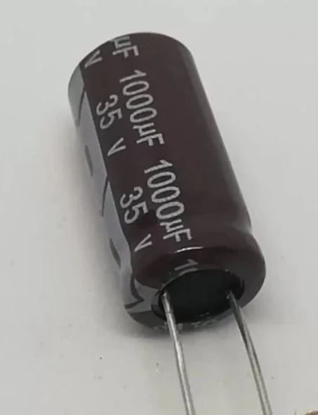 1000uf 35v, 1000mf 35v Kondansatör 10x20 ürün görseli