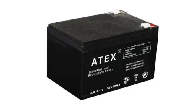 12V 12AH/20HR, AKU 12V 12AH ATEX 12-12 ATEX BAKIMSIZ KURU AKÜ 9,5X15X9,8 ürün görseli