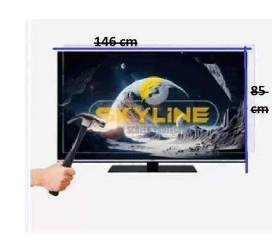 146x85 Cm, 65İnç, 165cm Ekran Koruyucu, Ekran Koruma Camı, Ekran Kırılmasına Son