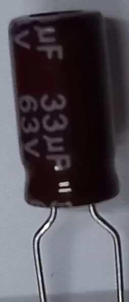 33uf 63v, 33mf 63v Kondansatör 10x5