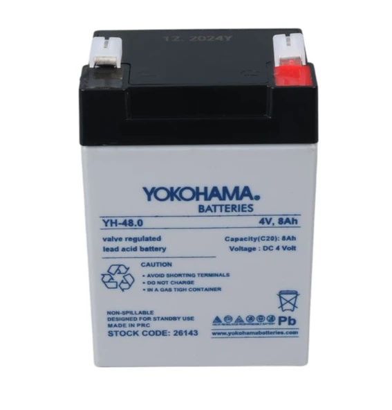 Yokohama YH-48.0 4 Volt - 8 Amper Akü (68x45x95 mm)