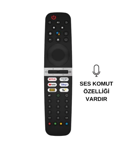 Arçelik-Beko. Ses Komutlu Netflıx-Prıme-Ytube-Google-Beın-Tv+ Kumandası,Ses Komutlu Kumanda ürün görseli