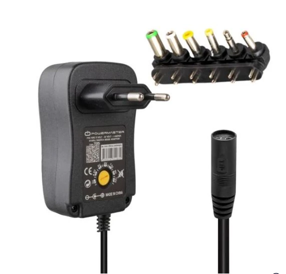 3v,4v,5v,6v,7v,8v,9v,10v,11v,12v, 1 Amper , Ayarlanabilir Adaptör, 30 Watt Çok Uçlu  Swıtch Mode Adaptör