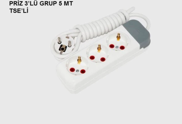 PRIZ 3'LU GRUP 5m TSE'LI