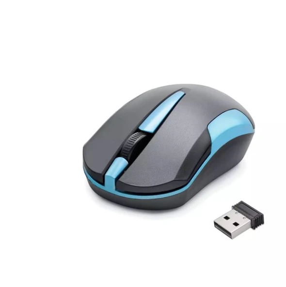 Hadron Hdx3407 Kablosuz Mouse Wıreless 1600 Dpı (Siyah-Mavi)