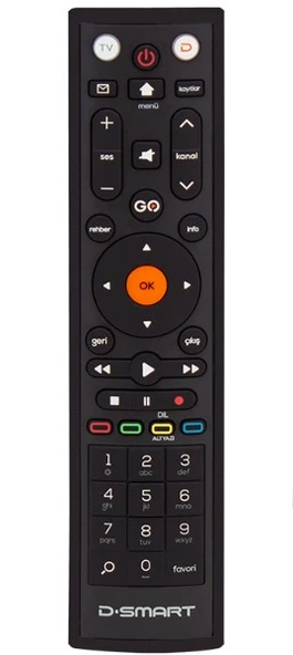 D-Smart Hd Blue Go Tuşlu Yeni Nesil Uydu Kumandası Orjinal