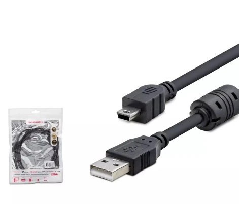Hadron Hdx7538 Mını Usb V3/5pın (M) To Usb (M) Kablo 1.5 Siyah, Laptop Soğutucu Usb Kablosu