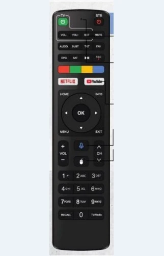 Dreamstar A5 Pro 4k Androıd Tv Box Kumandası  Ses Komutu Yok ürün görseli