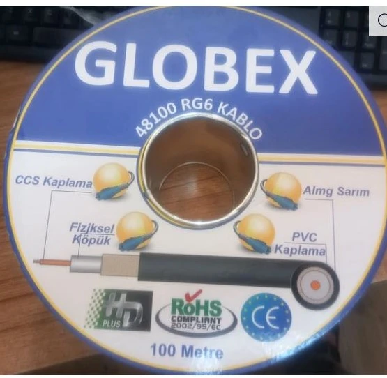 Globex A8100 RG6/U6 100mt  UYDU KABLOSU
