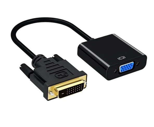 Dvı-D 24+1 Erkek To Vga Dişi Çevirici Adaptör Kablo Dvı To Vga Adaptör