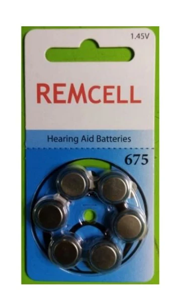 REMCELL  675 Numara Kulaklık Pili Işitme Cihazı Pili 1 Paket