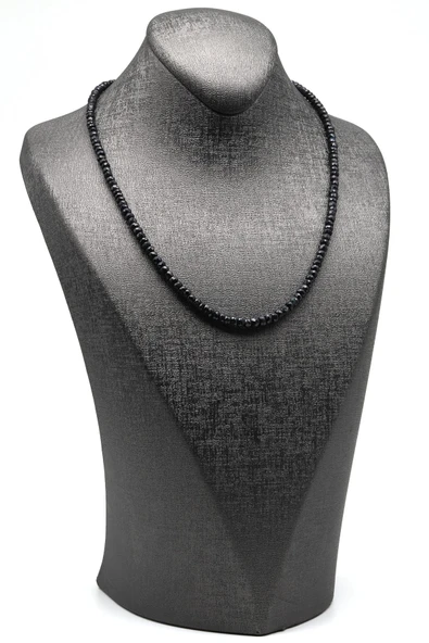 Safir Doğal Taş 925 Ayar Gümüş Kolye - 2