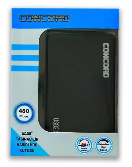 2.5 İnç Usb 2.0 Sata HARDDİSK HDD Kutusu Siyah