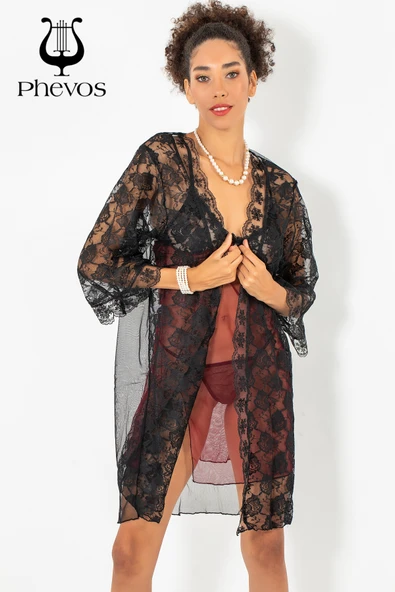 Phevos 3'lü Gecelik ve Sabahlık Takımı-3760 - Resim 10