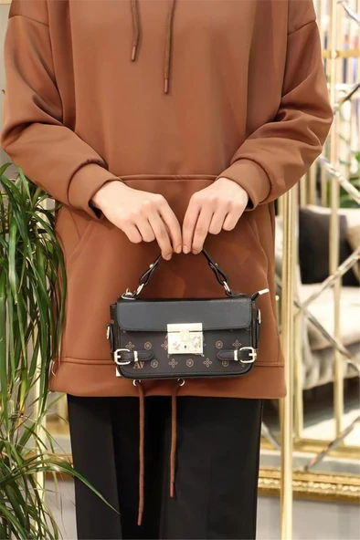 Armine 359 Baskılı Omuz Askılı Kadın El Çanta - 5