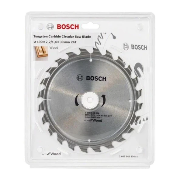 Bosch ECOW Ahşap Daire Testere 190*30 mm 24 Diş 2608644376