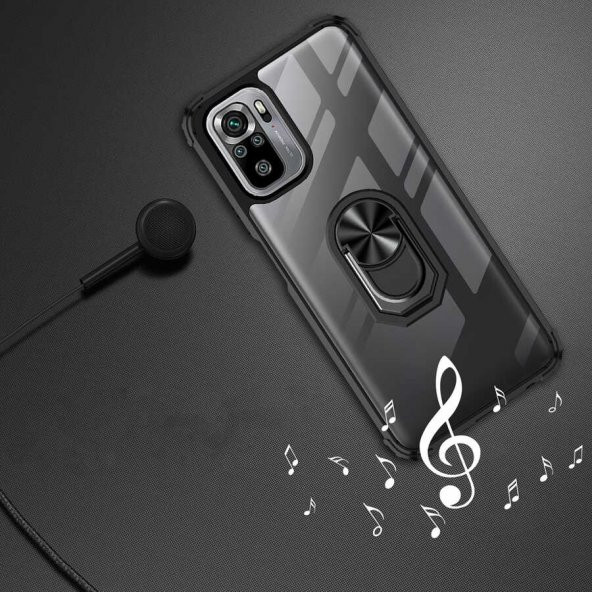 Xiaomi Redmi Note 10 Kılıf Mola Kenar Köşe Yüzük Kısımları Renkli - Resim 6