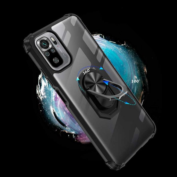 Xiaomi Redmi Note 10 Kılıf Mola Kenar Köşe Yüzük Kısımları Renkli - Resim 9