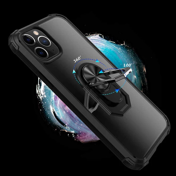 iPhone 12 Pro Max Kılıf Mola Kenar Köşe ve Yüzük Kısımları Renkli - 6