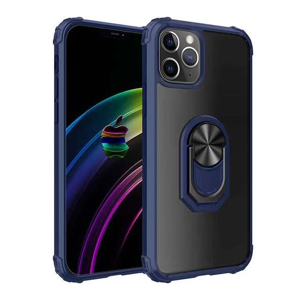 iPhone 12 Pro Kılıf Mola Kenar Köşe ve Yüzük Kısımları Renkli - Resim 4