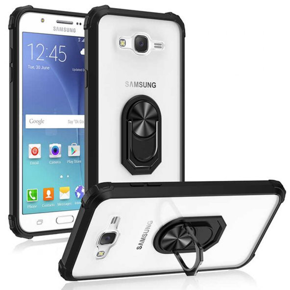 Galaxy J7 Kılıf Mola Kenar Köşe ve Yüzük Kısımları Renkli Kılıf - Resim 9