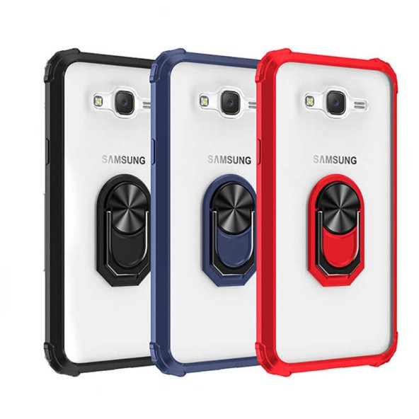 Galaxy J7 Kılıf Mola Kenar Köşe ve Yüzük Kısımları Renkli Kılıf - Resim 10