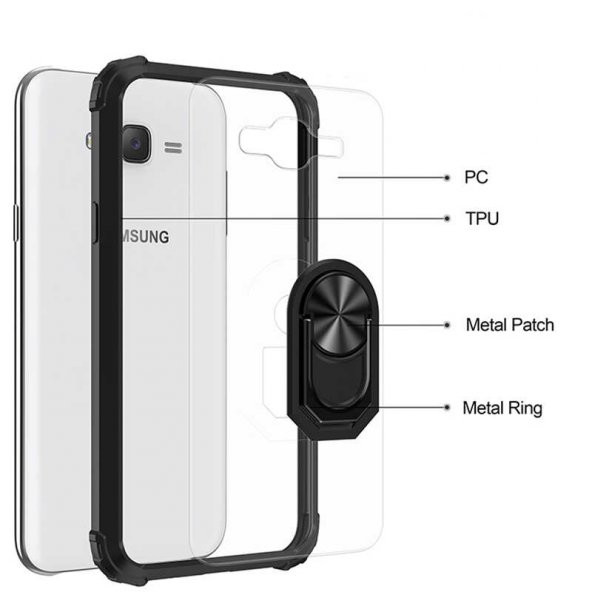 Galaxy J7 Kılıf Mola Kenar Köşe ve Yüzük Kısımları Renkli Kılıf - Resim 12