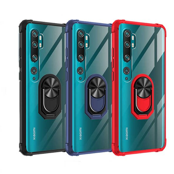 Xiaomi Mi Note 10 Lite Kılıf Mola Kenar ve Yüzük Kısımları Renkli - Resim 10