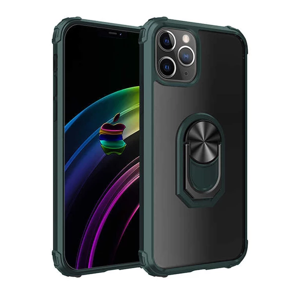 iPhone 12 Pro Kılıf Mola Kenar Köşe ve Yüzük Kısımları Renkli - Resim 5