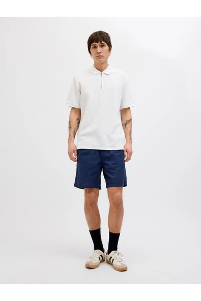 JACK JONES Erkek BEYAZ Polo Yaka Kısa Kollu Tişört 12279177