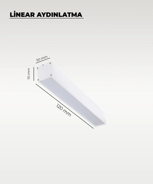120 cm Beyaz Metal Kasa Lineer Aydınlatma 4000K (Gün Işığı) - 2