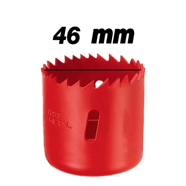 Bi Metal Panç Ø 46 mm Delik Açma Alçıpan Ahşap Pvc Delme Testeresi Adaptörsüz 1 Adet - Resim 2