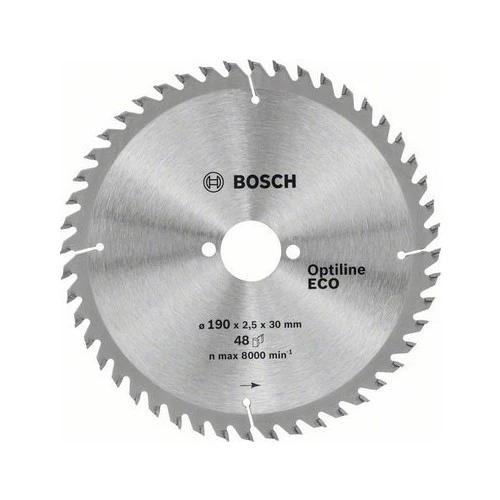 Bosch Optiline Eco 190*30 Mm 48 Diş Daire Testere Bıçağı - 2608644377