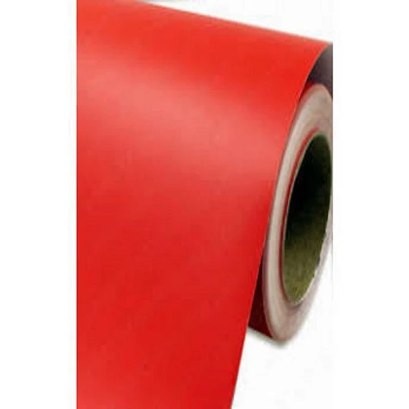 Mat Kırmızı Kendinden Yapışkanlı Kaplama Folyosu 61 CM X 10 MT - Resim 3