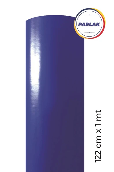 Parlak Lacivert Kendinden Yapışkanlı Kaplama Folyosu 122 CM X 1 MT