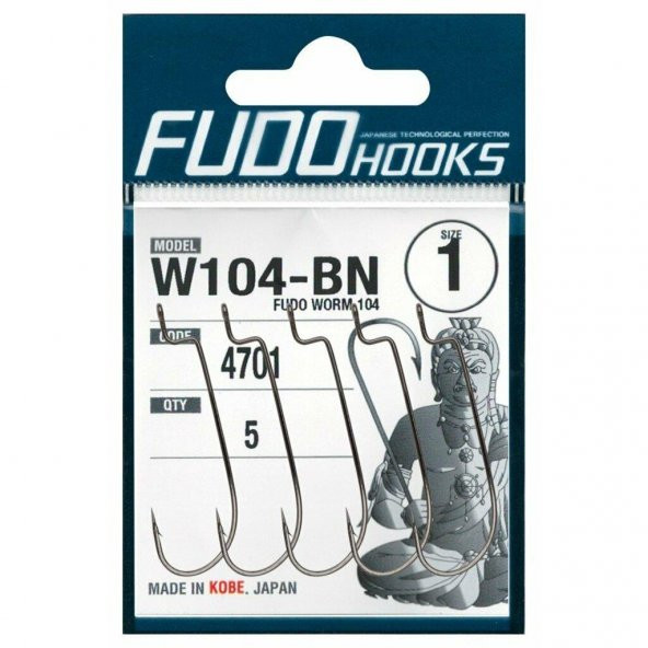 Fudo 4701 Worm İğne Black Nikel No:2/0 - 2
