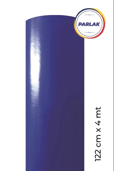 Parlak Lacivert Kendinden Yapışkanlı Kaplama Folyosu 122 CM X 4 MT