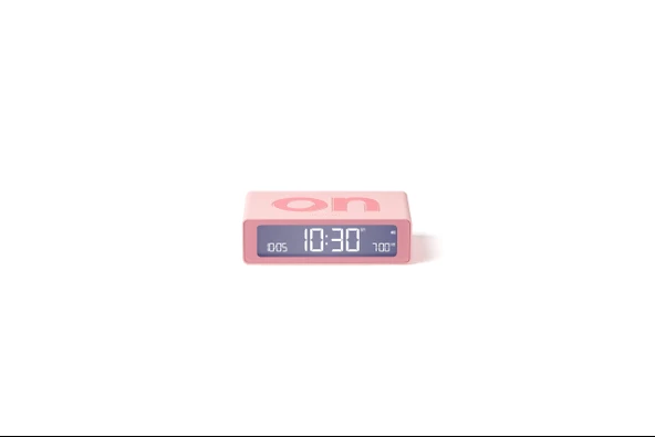 Lexon Flip Mini Şarj Edilebilir Alarm Saat Pembe