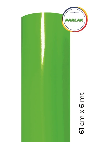 Parlak Yeşil Kendinden Yapışkanlı Kaplama Folyosu 61 CM X 6 MT