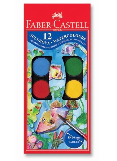 Faber Castell Sulu Boya 12 Li büyük - 3 adet ürün görseli 1