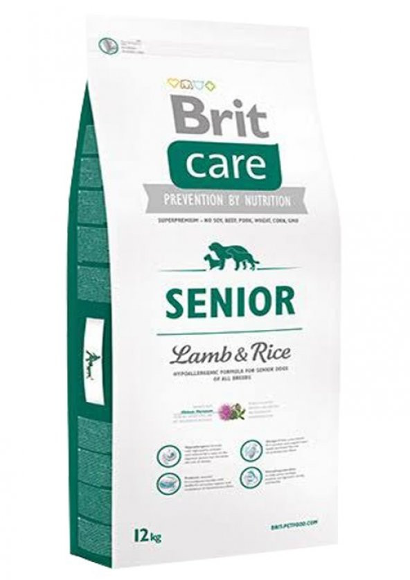 Brit Care Senior Kuzu Etli ve Pirinçli Yaşlı Köpek Maması 12 Kg